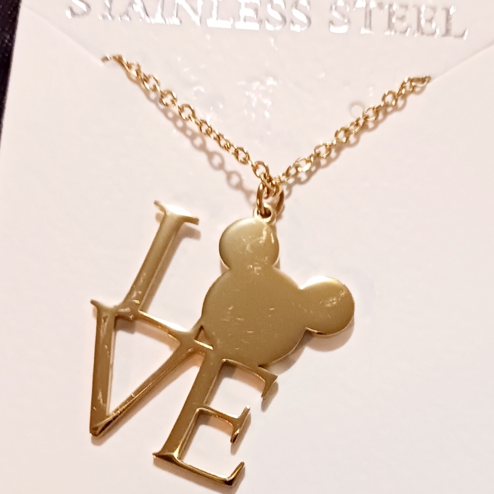 Gold LOVE necklace